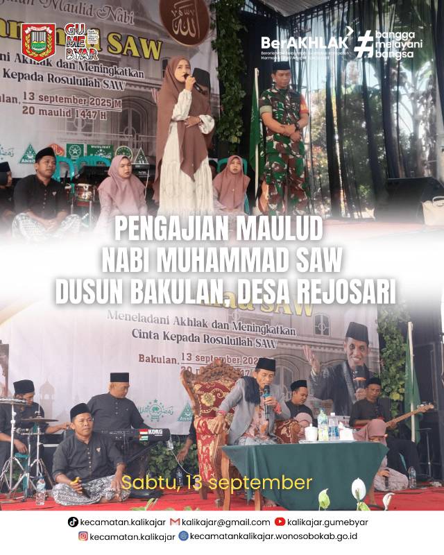 Pengajian Maulid Nabi Muhammad SAW di Dusun Bakulan, Desa Rejosari